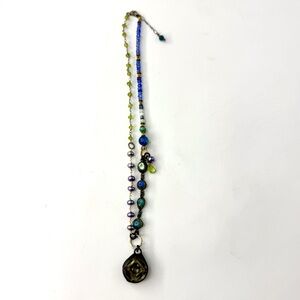 Asymmetrical Mixed Gemstone Necklace, Artisan Jewelry